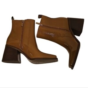 Vince Camuto Brandy Leather Ankle Boots Western Square Toe Size 5 Host Pick